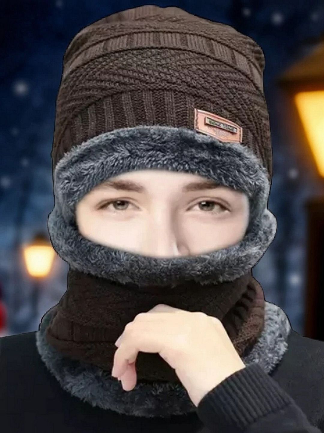 Infispace Unisex Beanie Cap With Neck Warmer-image-30