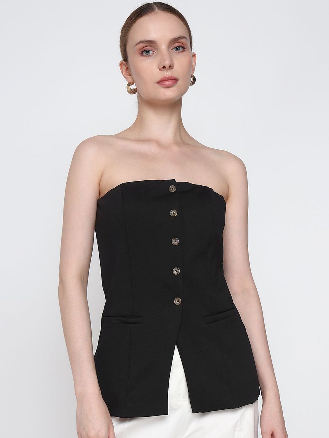 COVER STORY Strapless Buttoned Waist Coat-picture-10