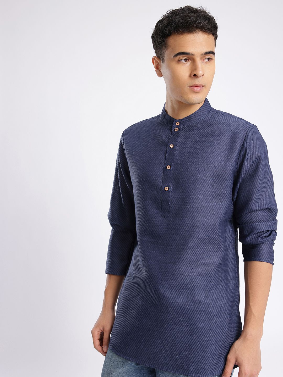 Anouk Rustic Striped Woven Design Kurta-picture-56