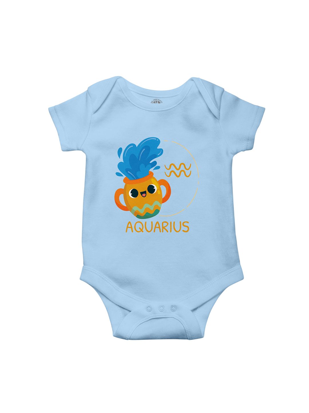 THE PRINT PLATTER Infants Aquarius Printed Round Neck Cotton Bodysuit-picture-27