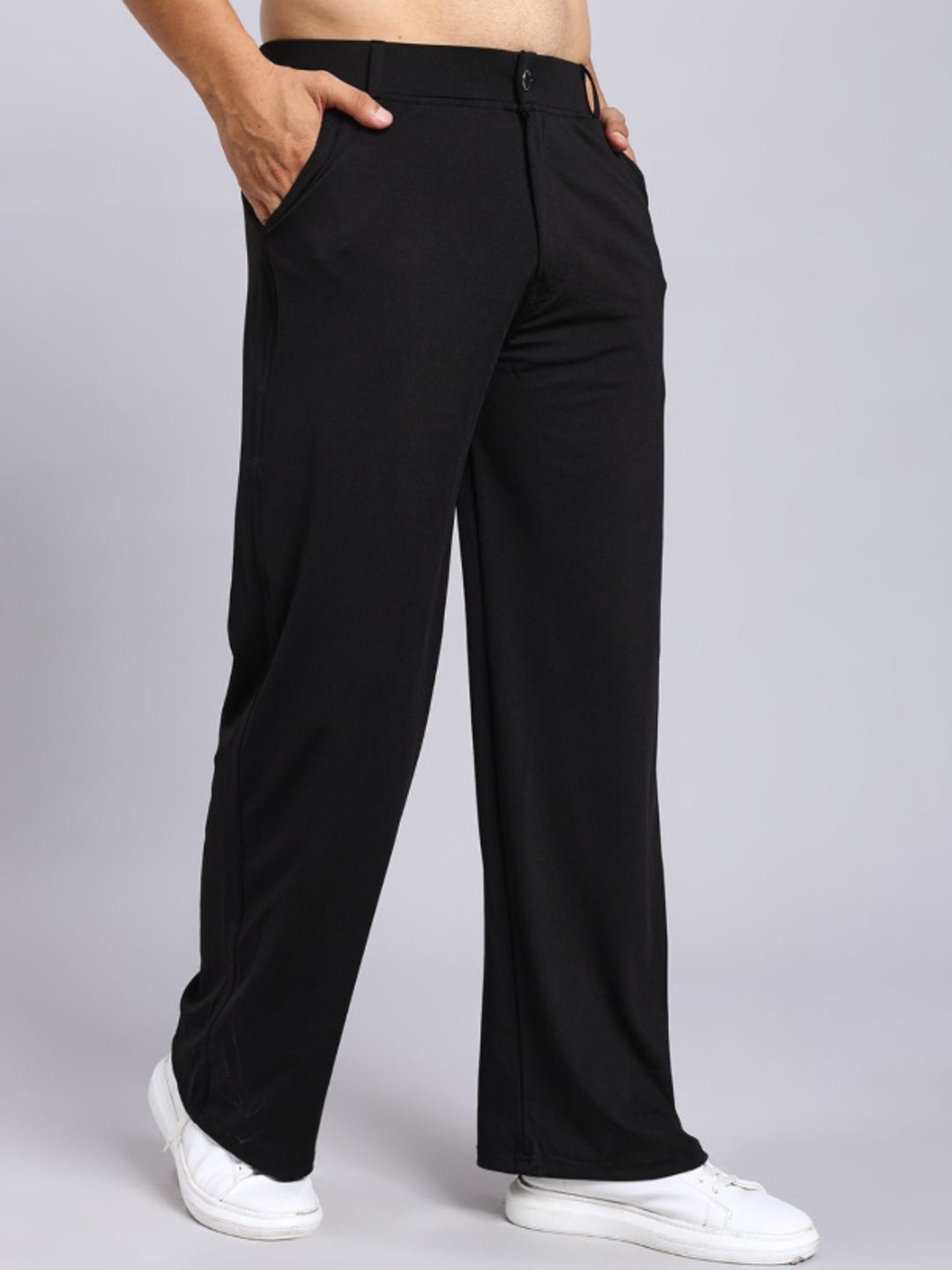 Veltick Men Solid Mid-Rise Baggy Trousers-picture-32