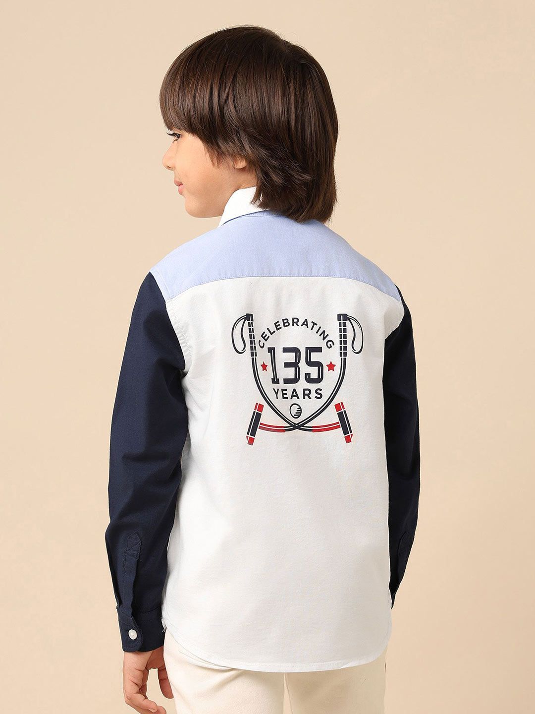 U.S. Polo Assn. Kids Boys Colourblocked Spread Collar Shirt-picture-28