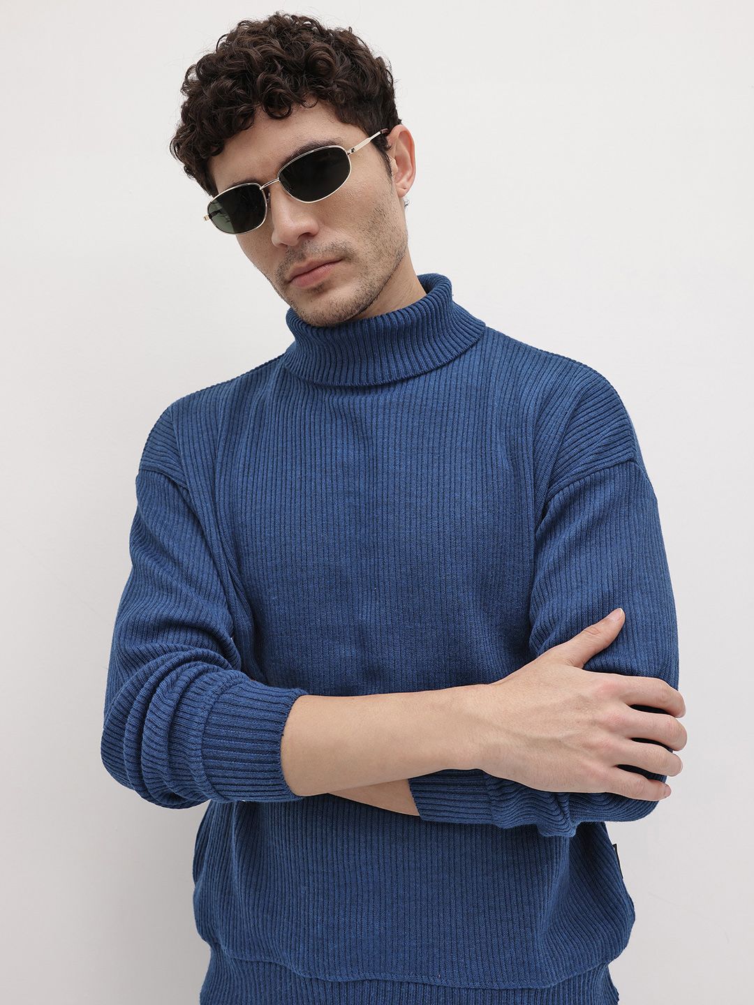 The Roadster Life Co. Turtle Neck Ribbed Relaxed Pullover-image-45