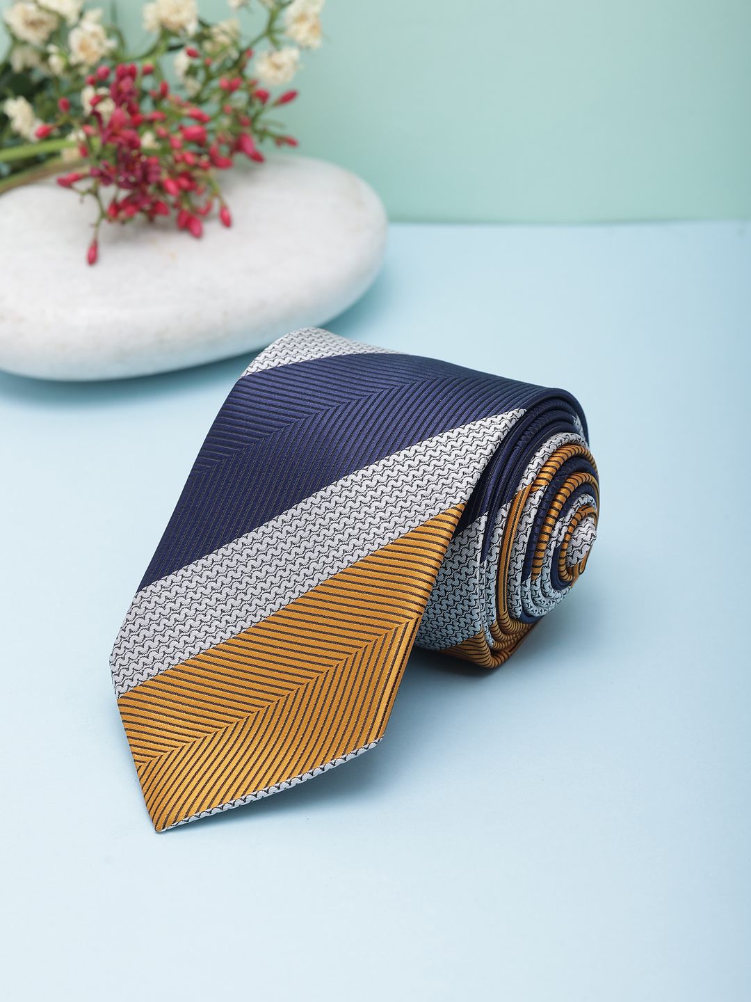 Alvaro Castagnino Men Striped Skinny Tie-picture-23