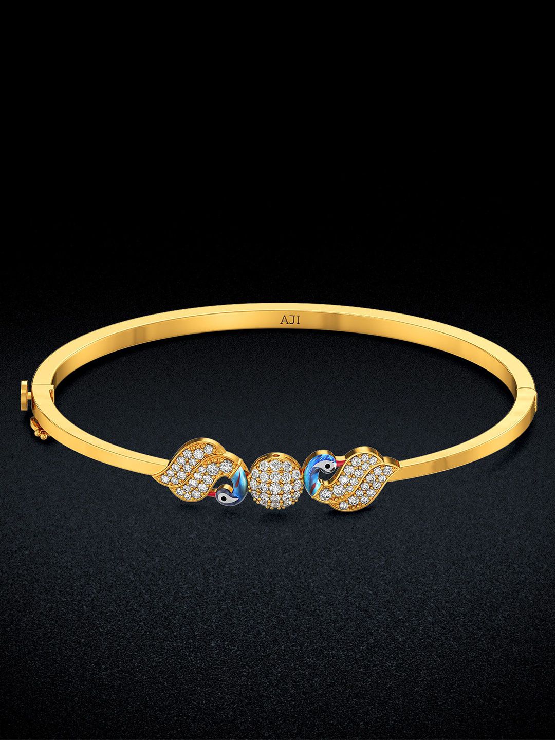 Joyalukkas 22KT Peacock Majesty Gold Bangle- 8.805 gms-picture-15