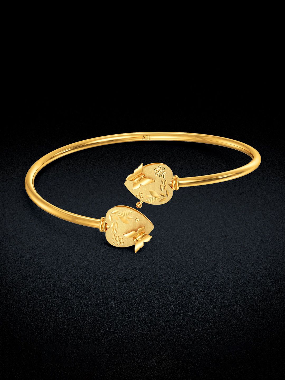 Joyalukkas Women 22KT Gold Butterfly Harmony Gold Bangle- 9.586 gms-picture-12