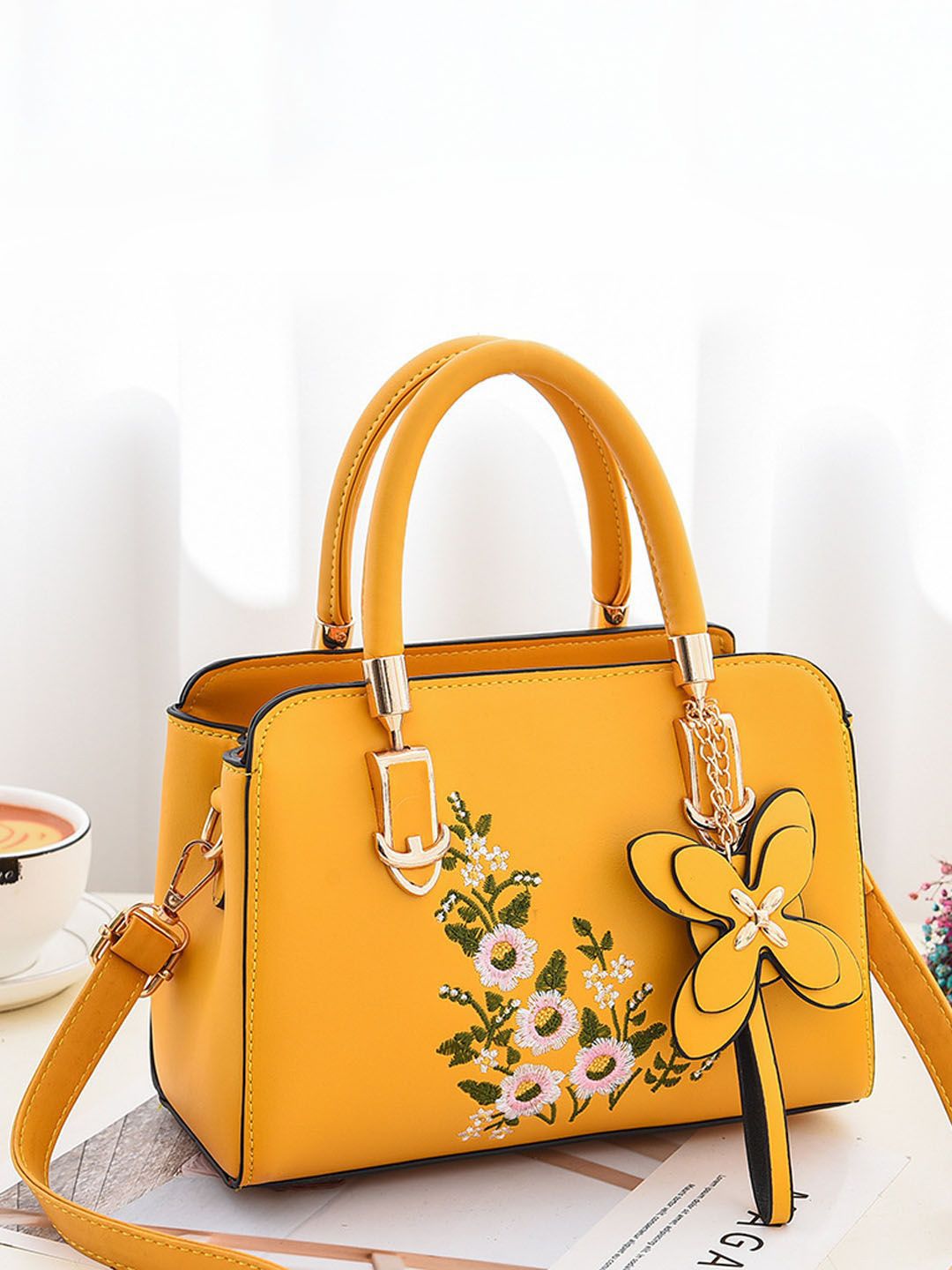StyleCast Women Floral Printed Structured Embroidered Handheld Bag-picture-39