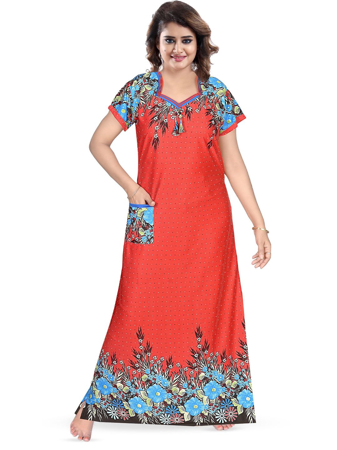 PURSA Floral Printed Maxi Nightdress-picture-13