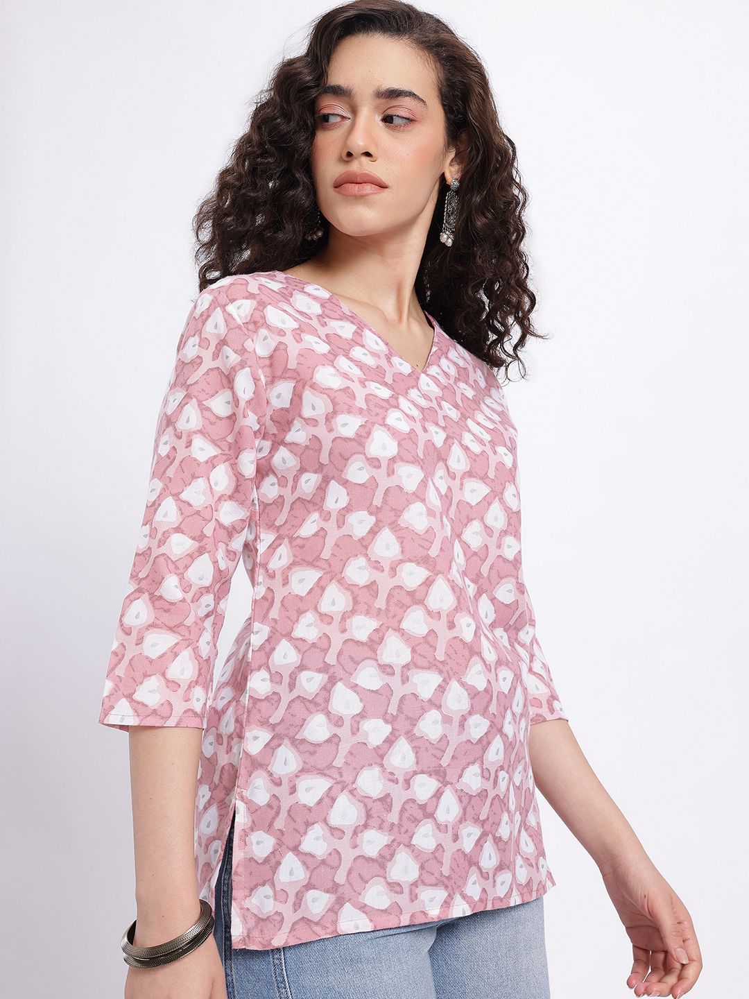 Anouk Rustic Floral Printed V-Neck Kurti-picture-28