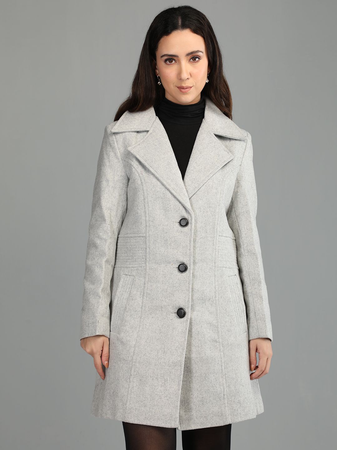 HONNETE Women Single-Breasted Overcoat-picture-32