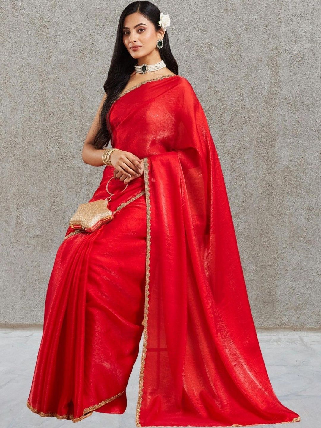 LOROFY Embroidered Chanderi Saree-picture-38