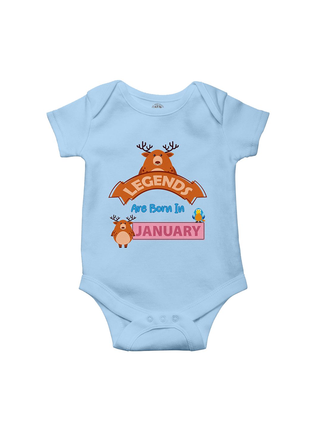 THE PRINT PLATTER Infants Legends In January Printed Envelope Neck Cotton Bodysuit-picture-25