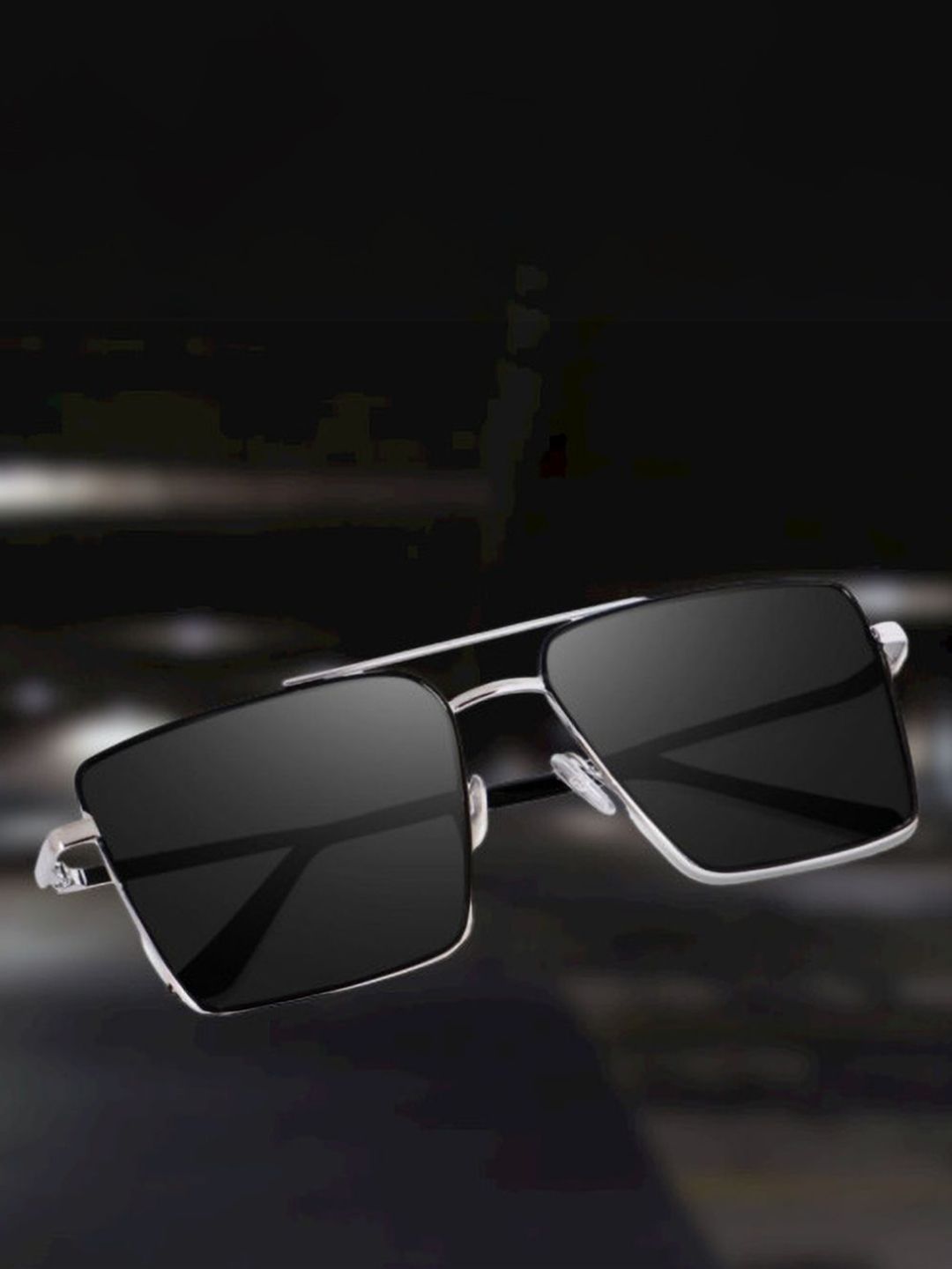 SPADEACES Men Square Sunglasses with UV Protected Lens HQ SILVER BLACK SQUARE -37_11_10-picture-21