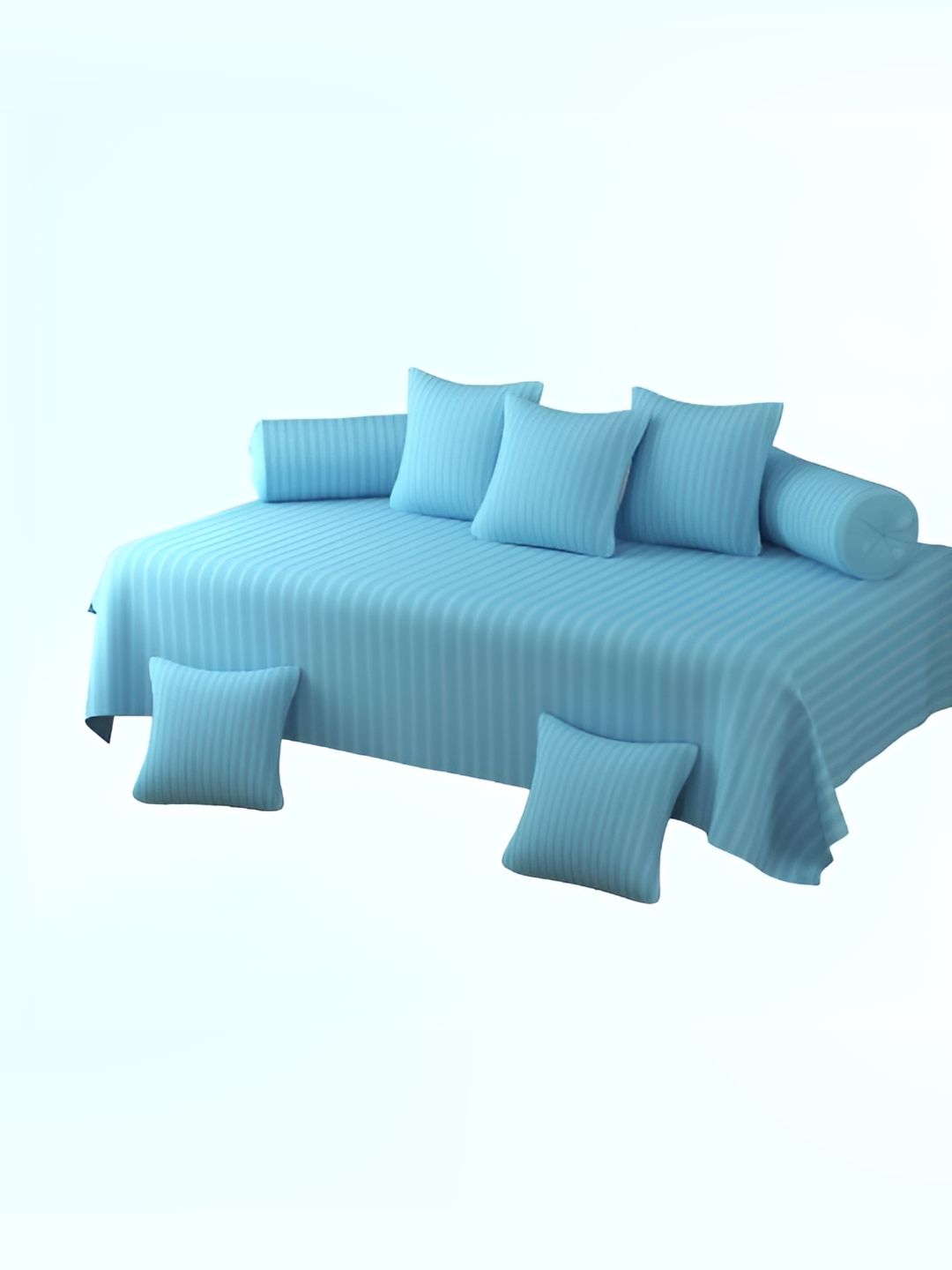 WELLNEST Set Of 8 Blue Striped Diwan Set-picture-10