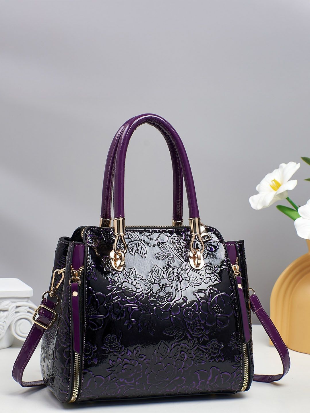 StyleCast Women Floral Printed Structured Handheld Bag-picture-19