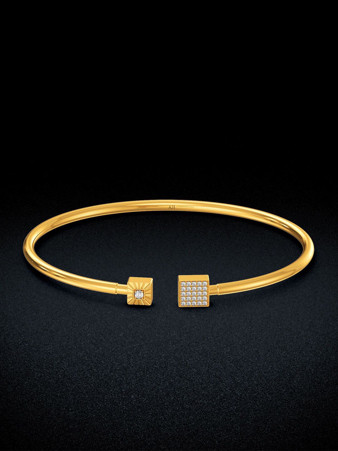 Joyalukkas Women 22 KT Square Sparkle Gold Bangle- 4.908 gms-picture-26