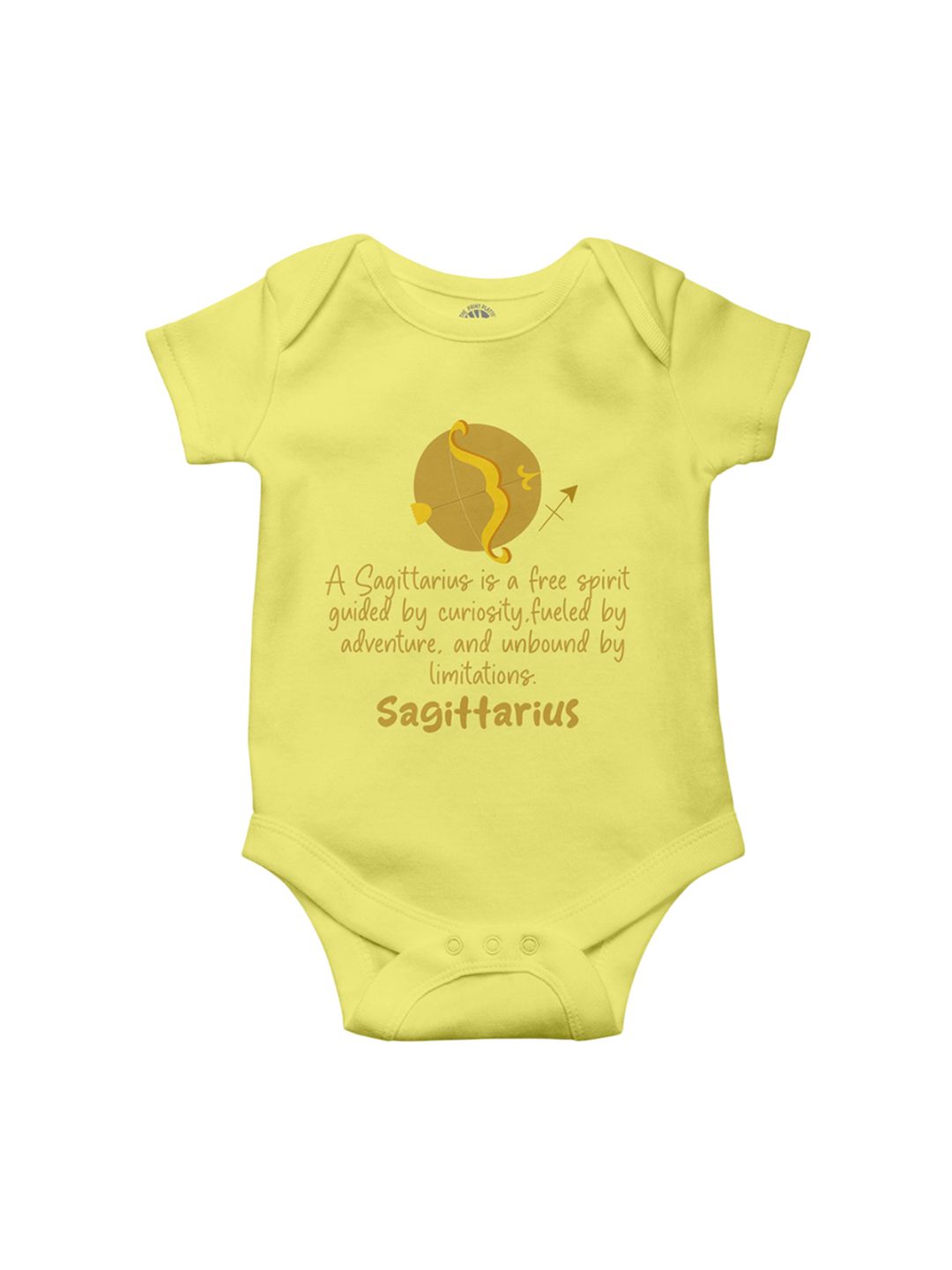 THE PRINT PLATTER Infants Sagittarius Printed Envelope Neck Cotton Bodysuit-picture-17