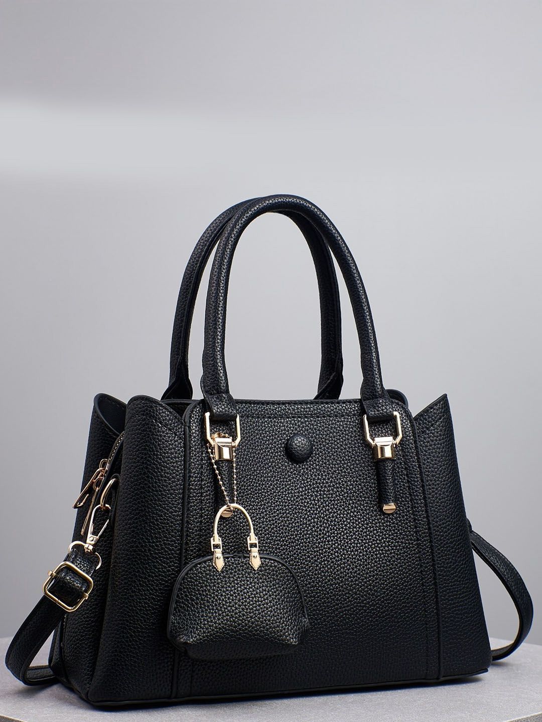 StyleCast Women Textured Structured Handheld Bag with Pouch-picture-34