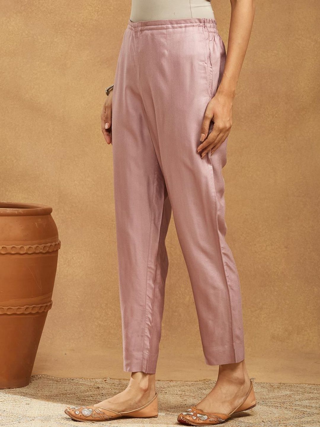 Fabindia Fashion Women Solid Mid-Rise Ethnic Trousers-picture-39