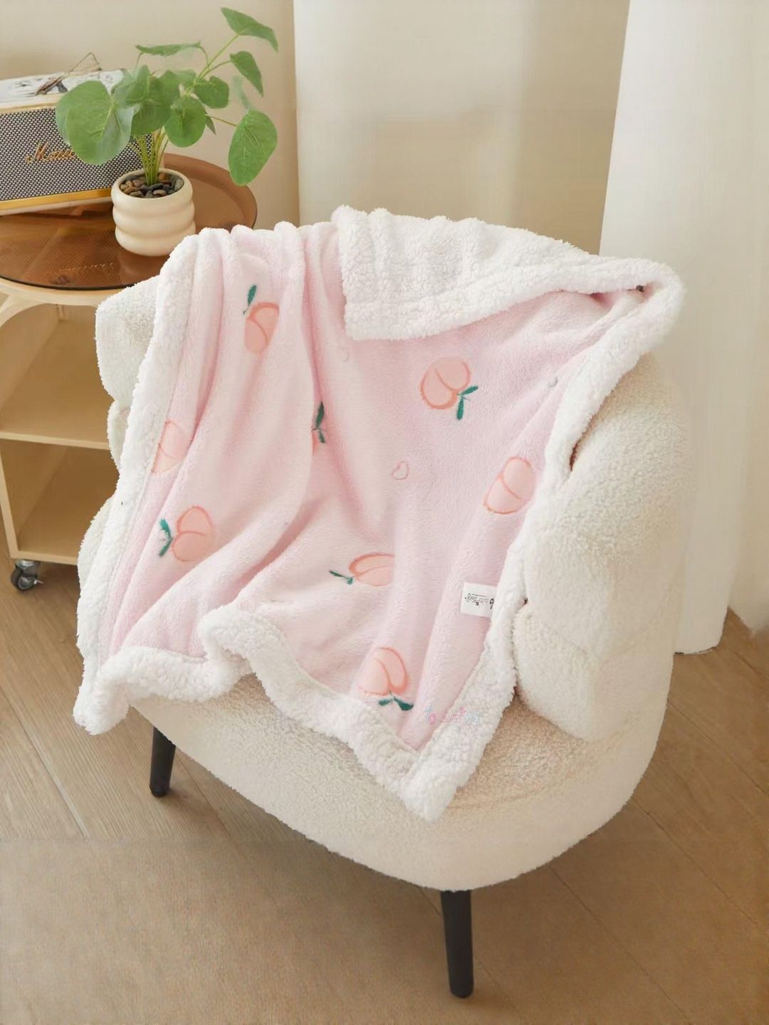 Butterthief Kids Pink & Green Cartoon Characters Mink Heavy Winter 233 GSM Blanket-image-15