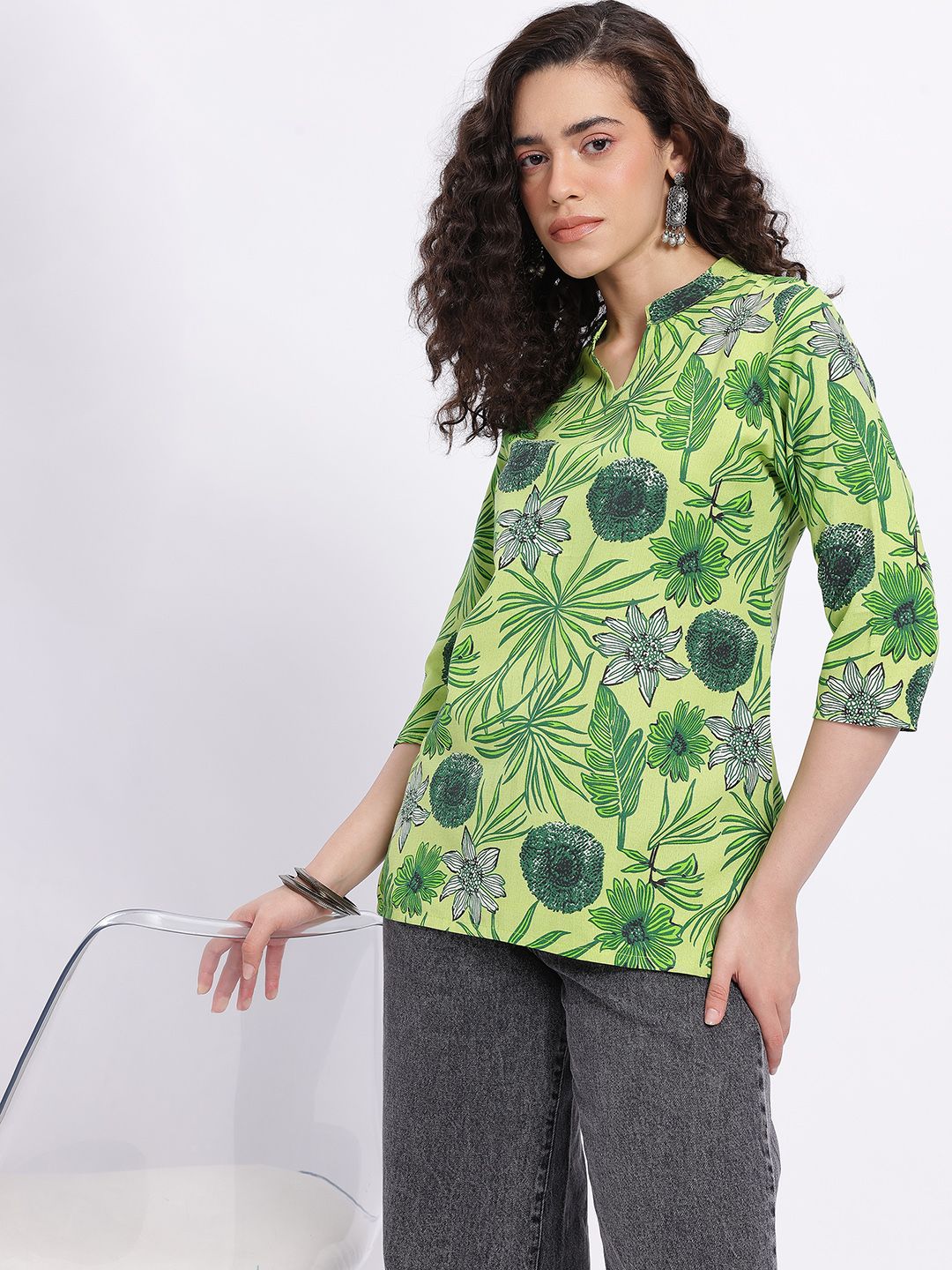 Anouk Rustic Floral Printed Kurti-picture-11