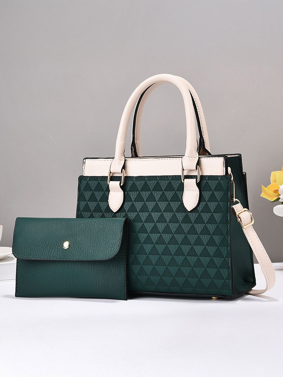 StyleCast Textured Structured Shoulder Bag With Pouch-picture-13
