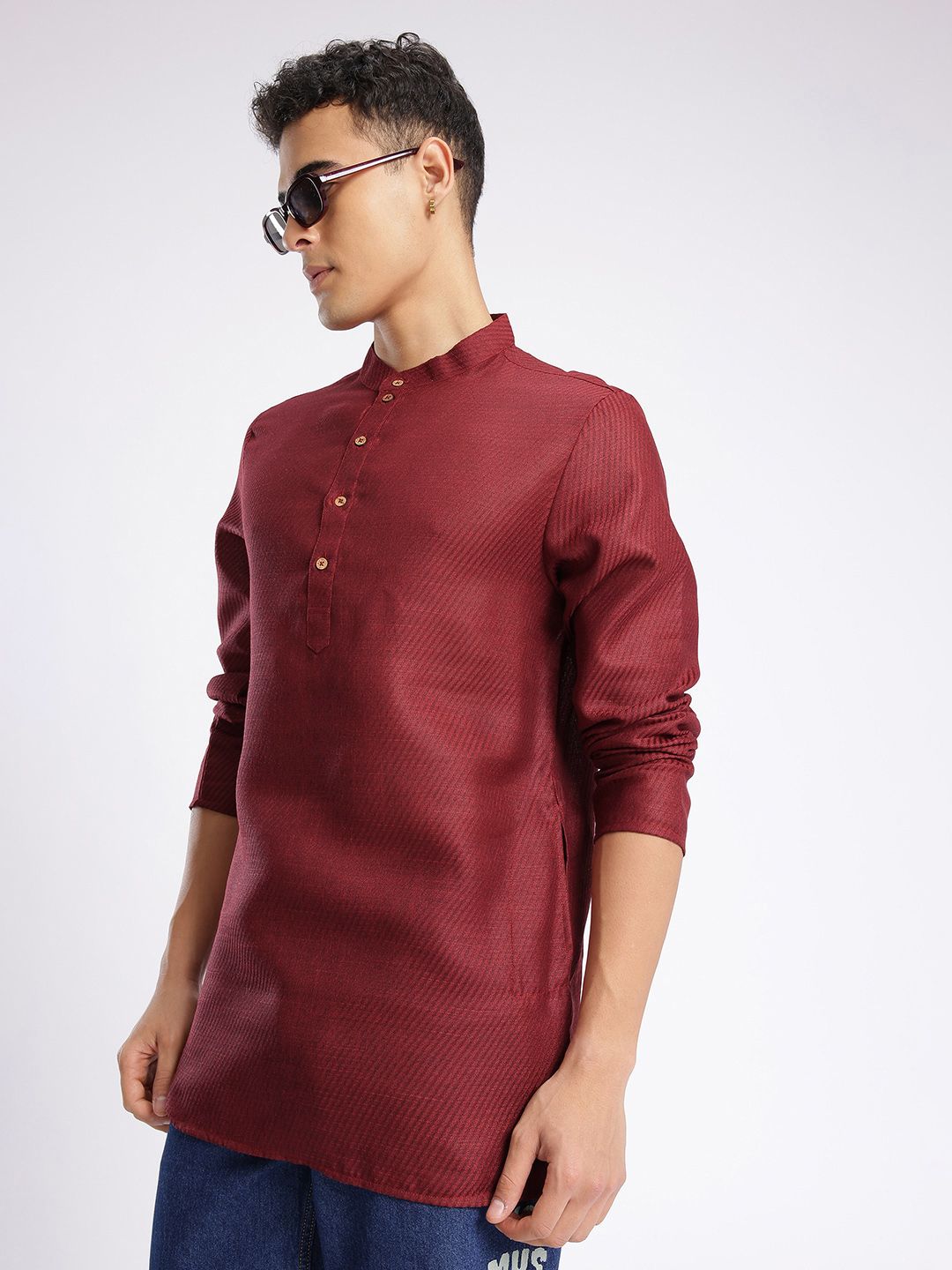 Anouk Rustic Striped Woven Design Kurta-picture-24