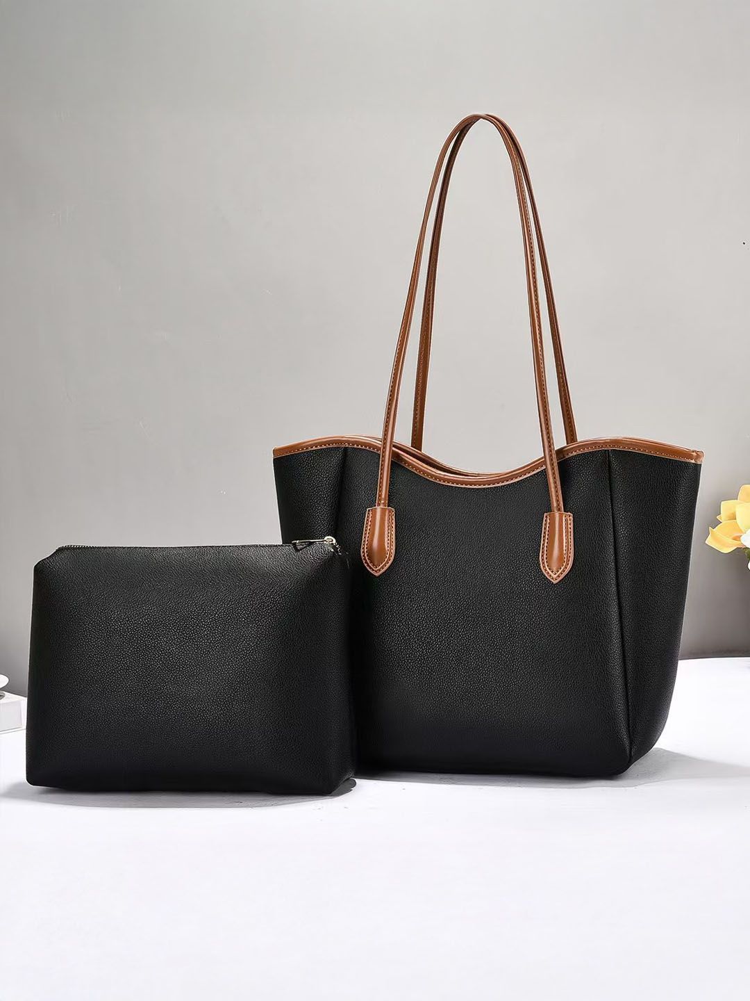 StyleCast Women Solid Structured Shoulder Bag with Pouch-picture-14