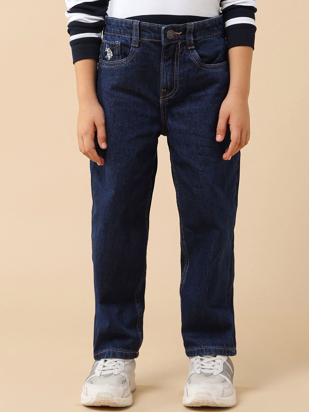 U.S. Polo Assn. Kids Boys Relaxed Fit Mid-Rise Jeans