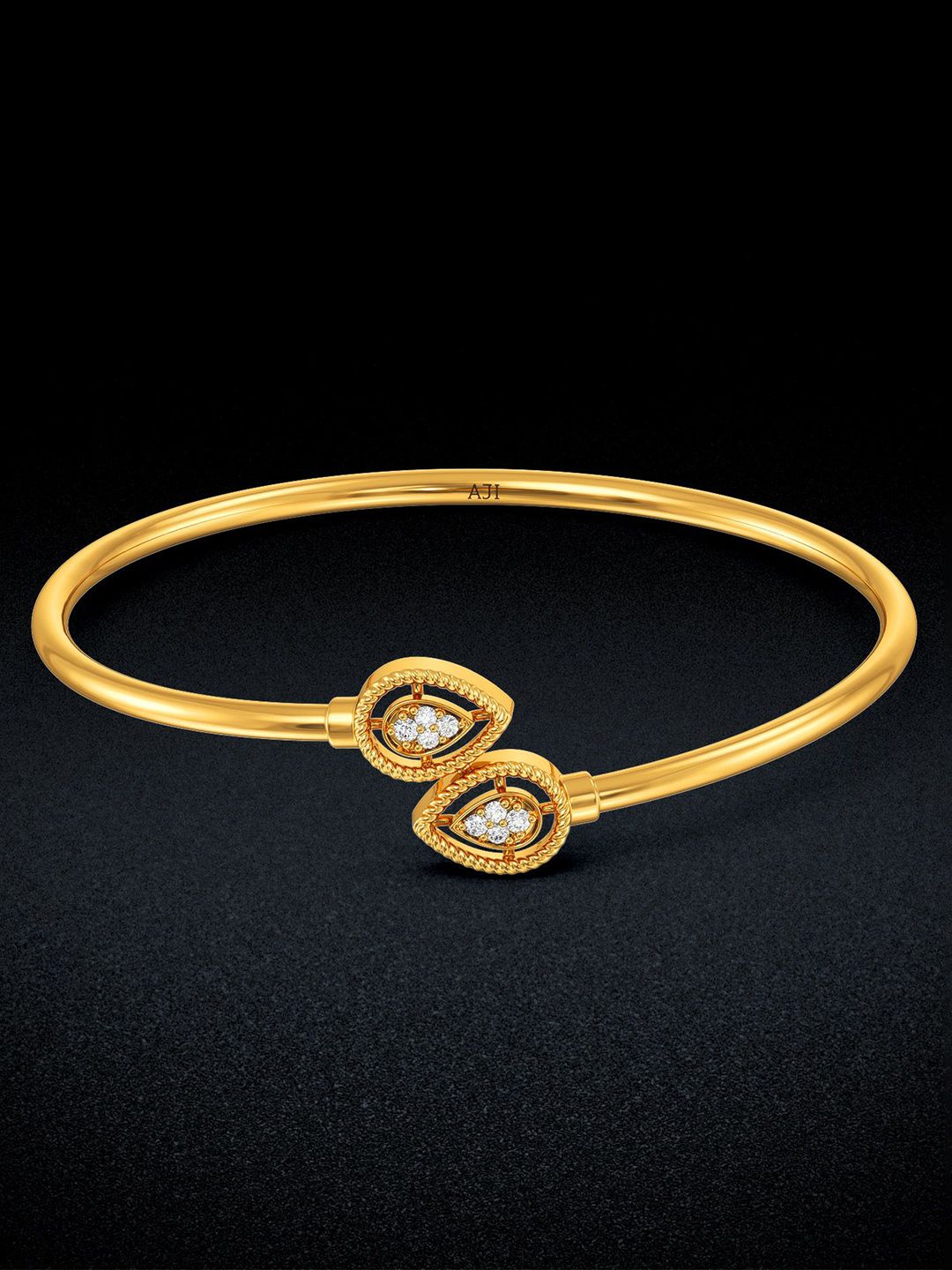 Joyalukkas 22KT Dazzling Dewdrops Gold Bangle- 9.09 gms-image-33