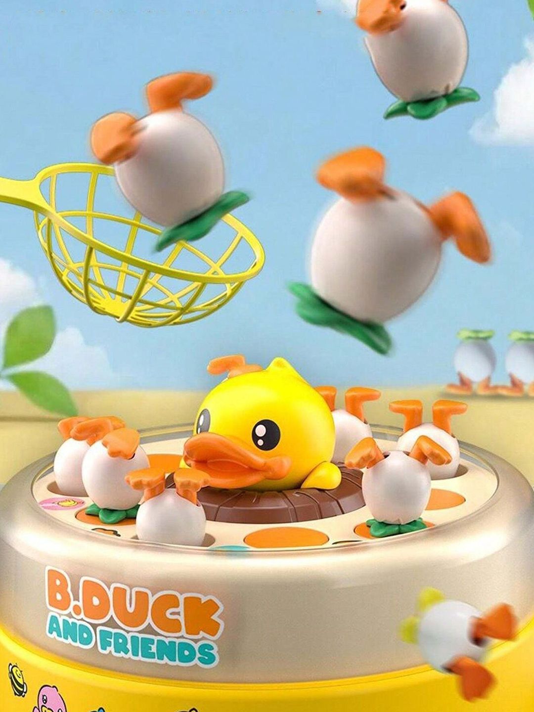 MUREN Bounce and Spin Round Little Yellow Catching Ducks Montessori Musical Toy-picture-36