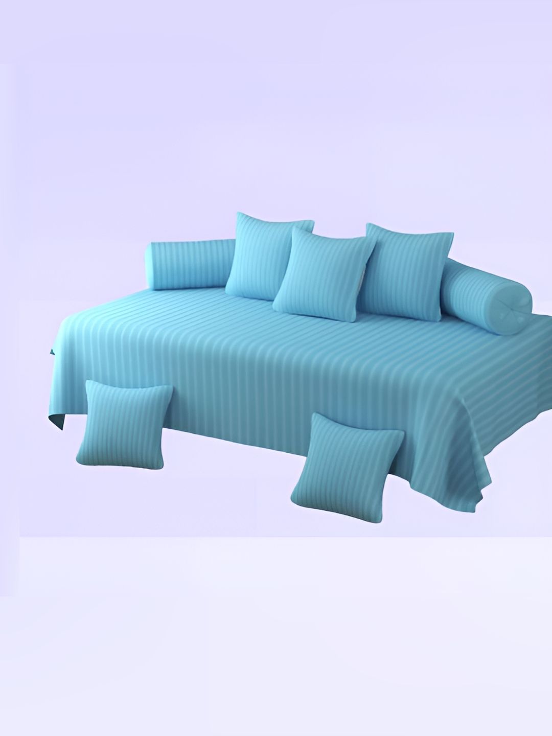 WELLNEST Set Of 8 Blue Striped Diwan Set-picture-30