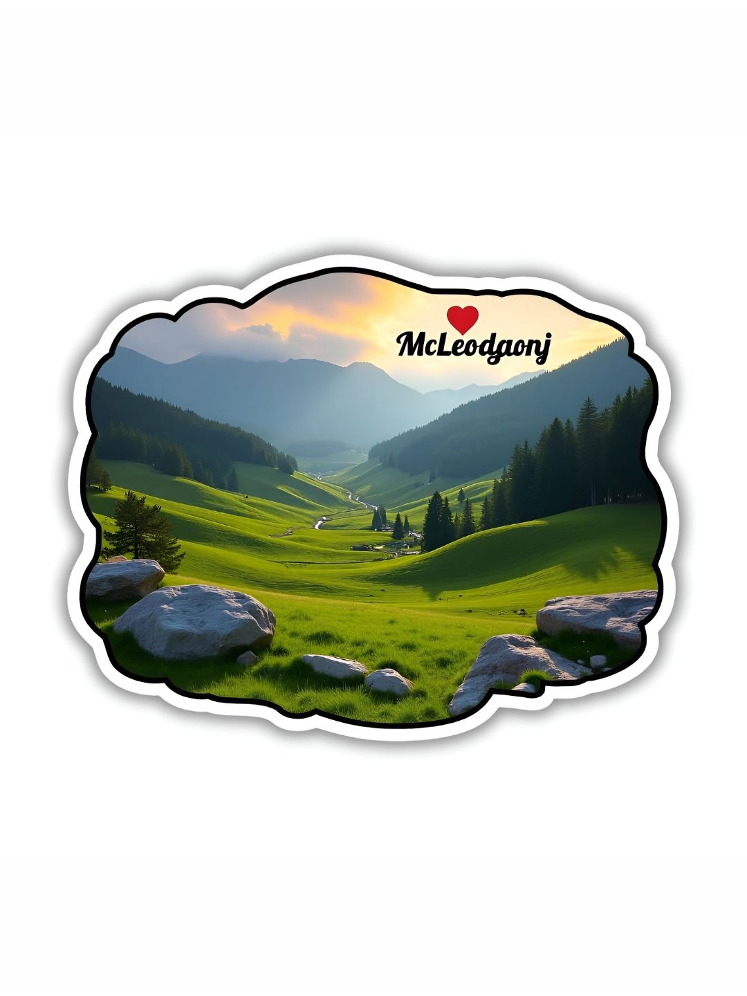 GIFTODAY Green & Grey McLeodganj Printed Fridge Magnets-image-23