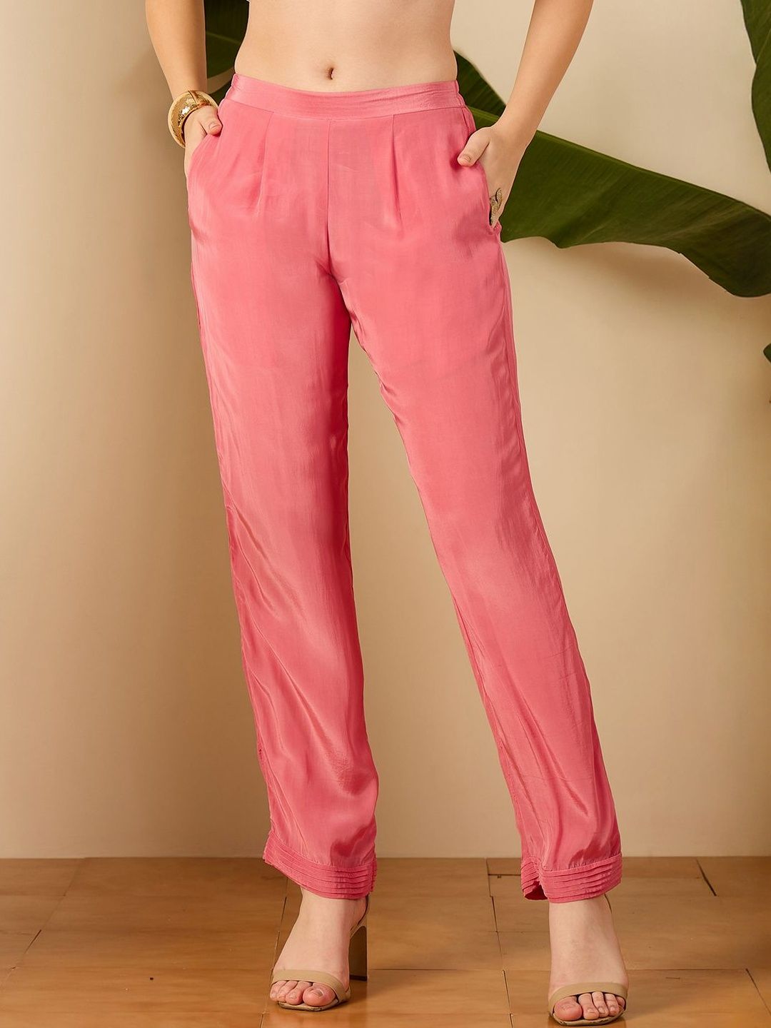 First Resort by Ramola Bachchan Women Regular Fit Mid-Rise Cigarette Trousers-picture-35