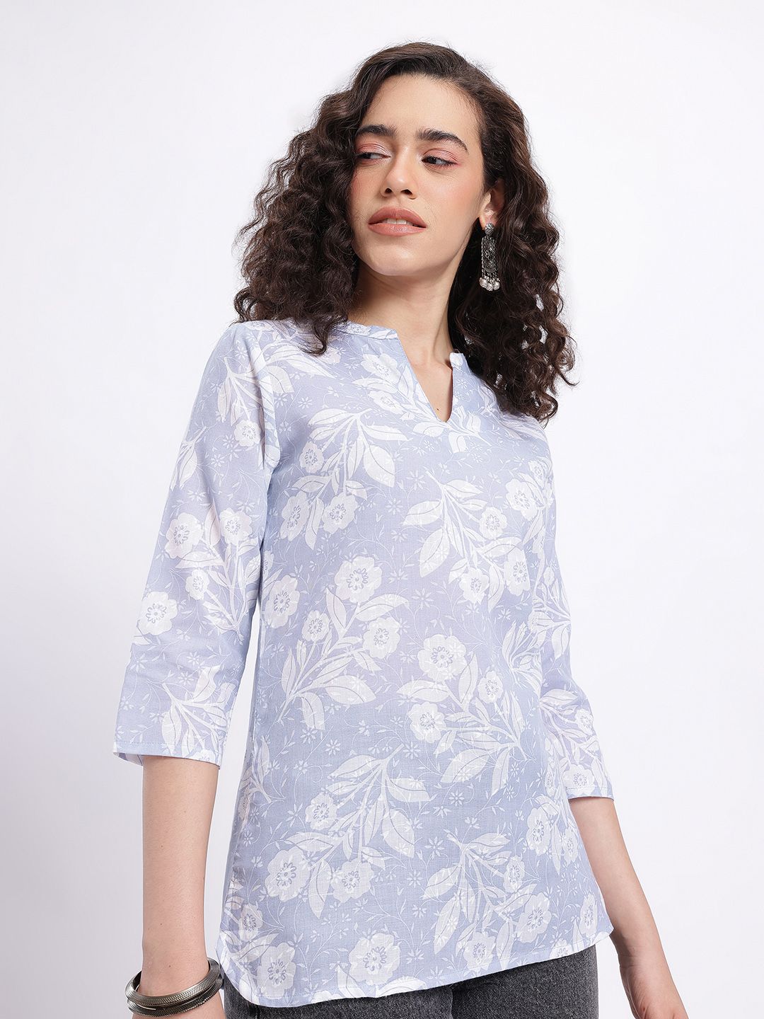 Anouk Rustic Floral Printed Pure Cotton Kurti-picture-19