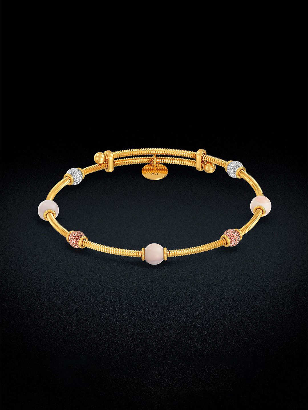 Joyalukkas Girls 22KT Gold Pearls Delight Bangle- 3.12 gms-image-45