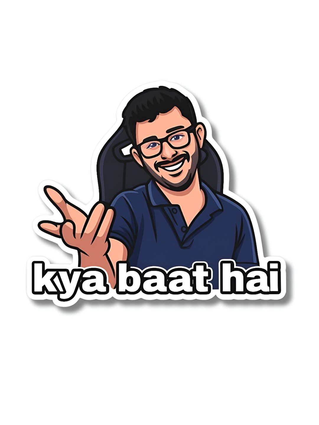 GIFTODAY Blue & White Printed Decorative Magnets-picture-52