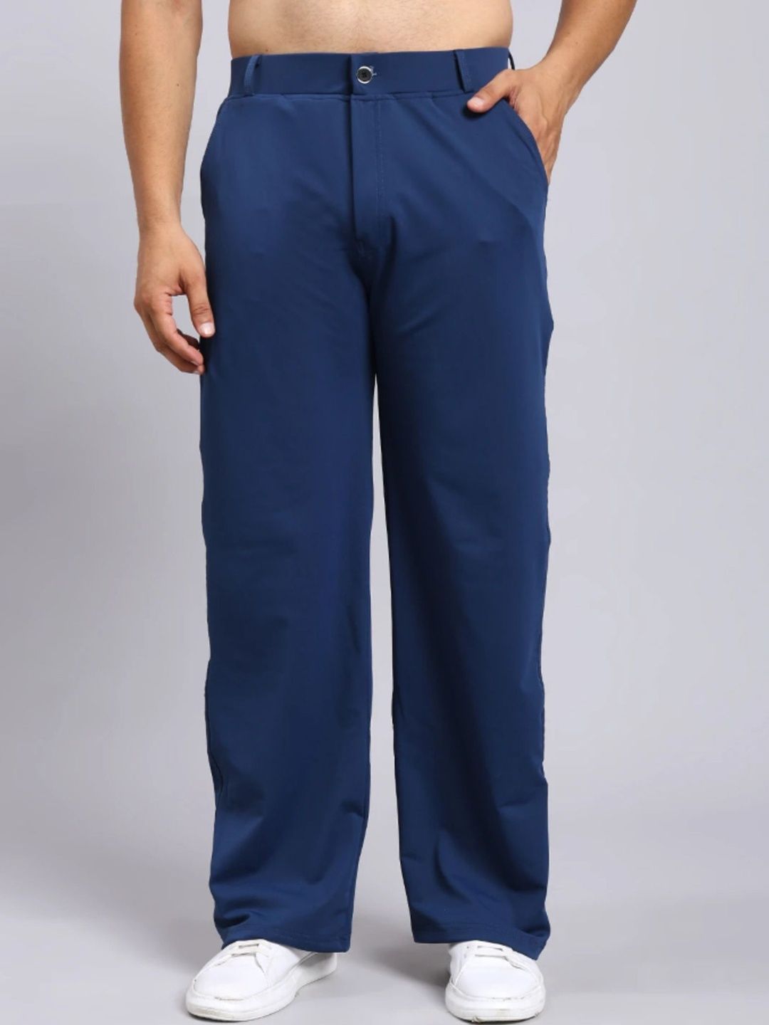 Veltick Men Baggy Mid-Rise Flat-Front Trousers-picture-19