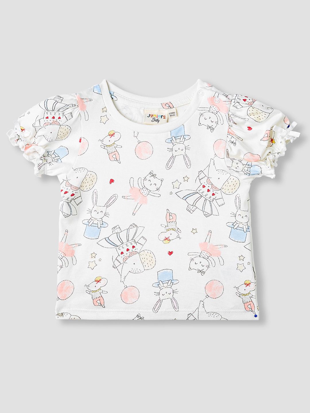 Juniors by Babyshop Girls Conversational Printed Round Neck Cotton T-shirt-picture-23