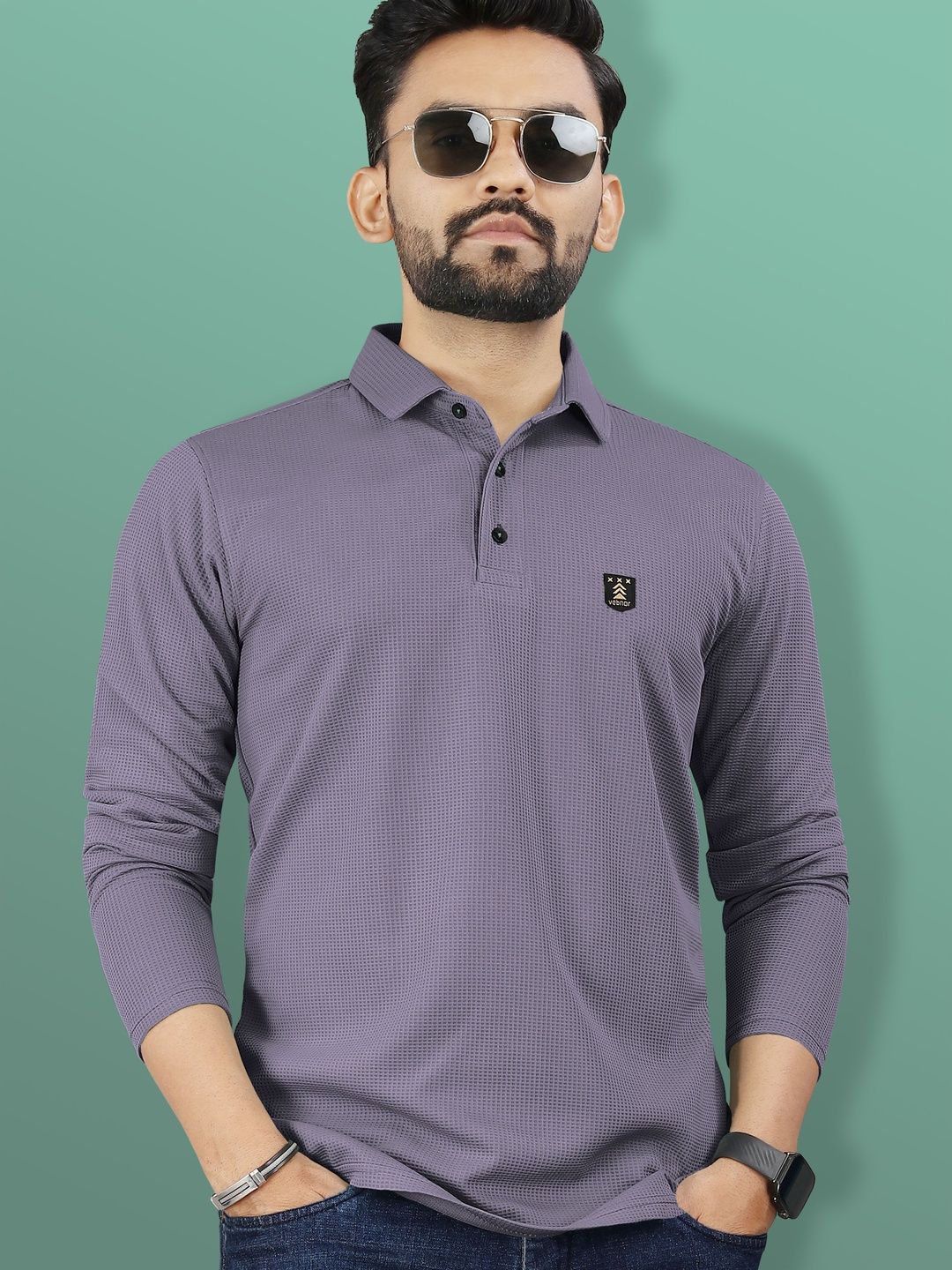 VeBNoR Men Self Design Polo Collar T-shirt-picture-20