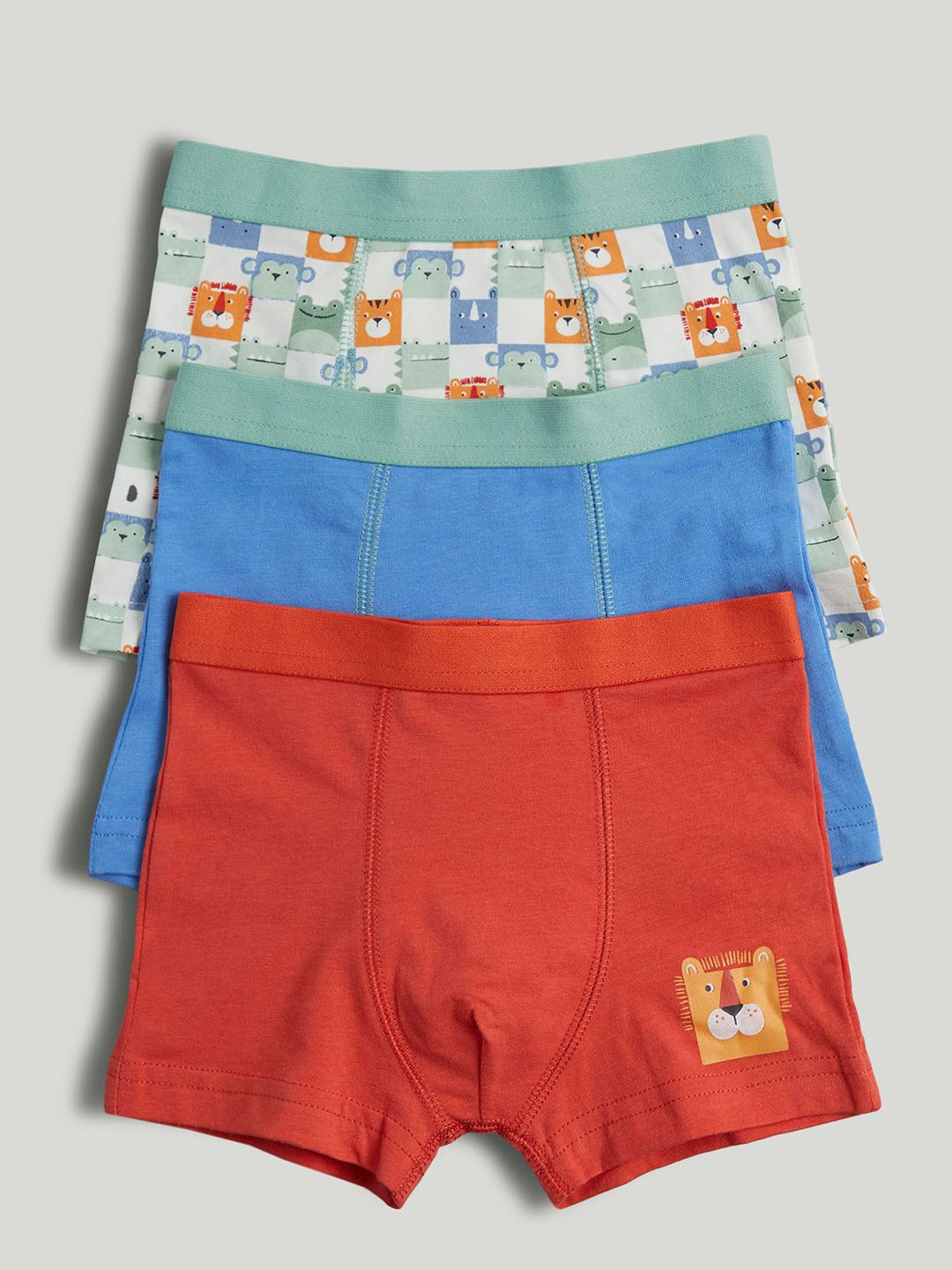 mothercare Boys Pack Of 3 Printed Trunks AV93901-picture-28