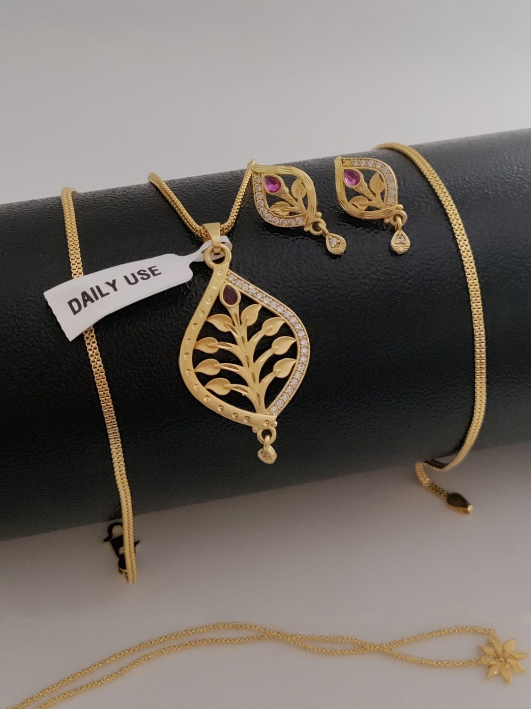 V.K.PAYAL.JEWELLERY Gold-Plated Artificial Stones Studded Jewellery Set-picture-12