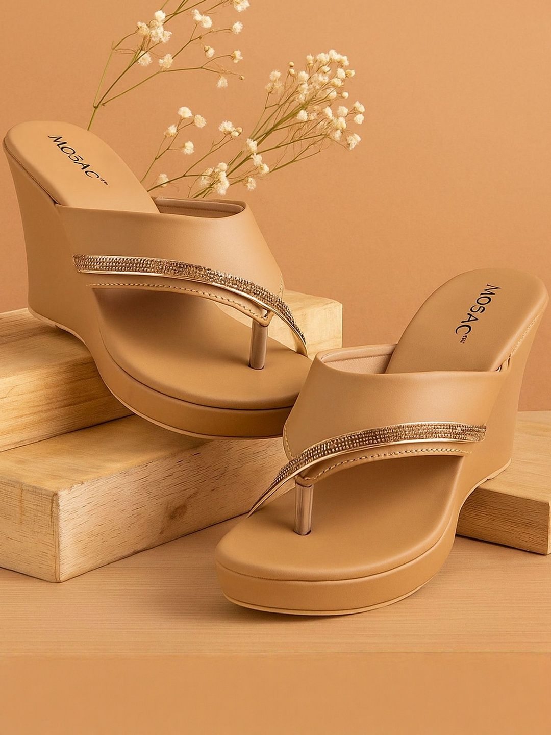 MOSAC Women Beige Platform Sandals-picture-34