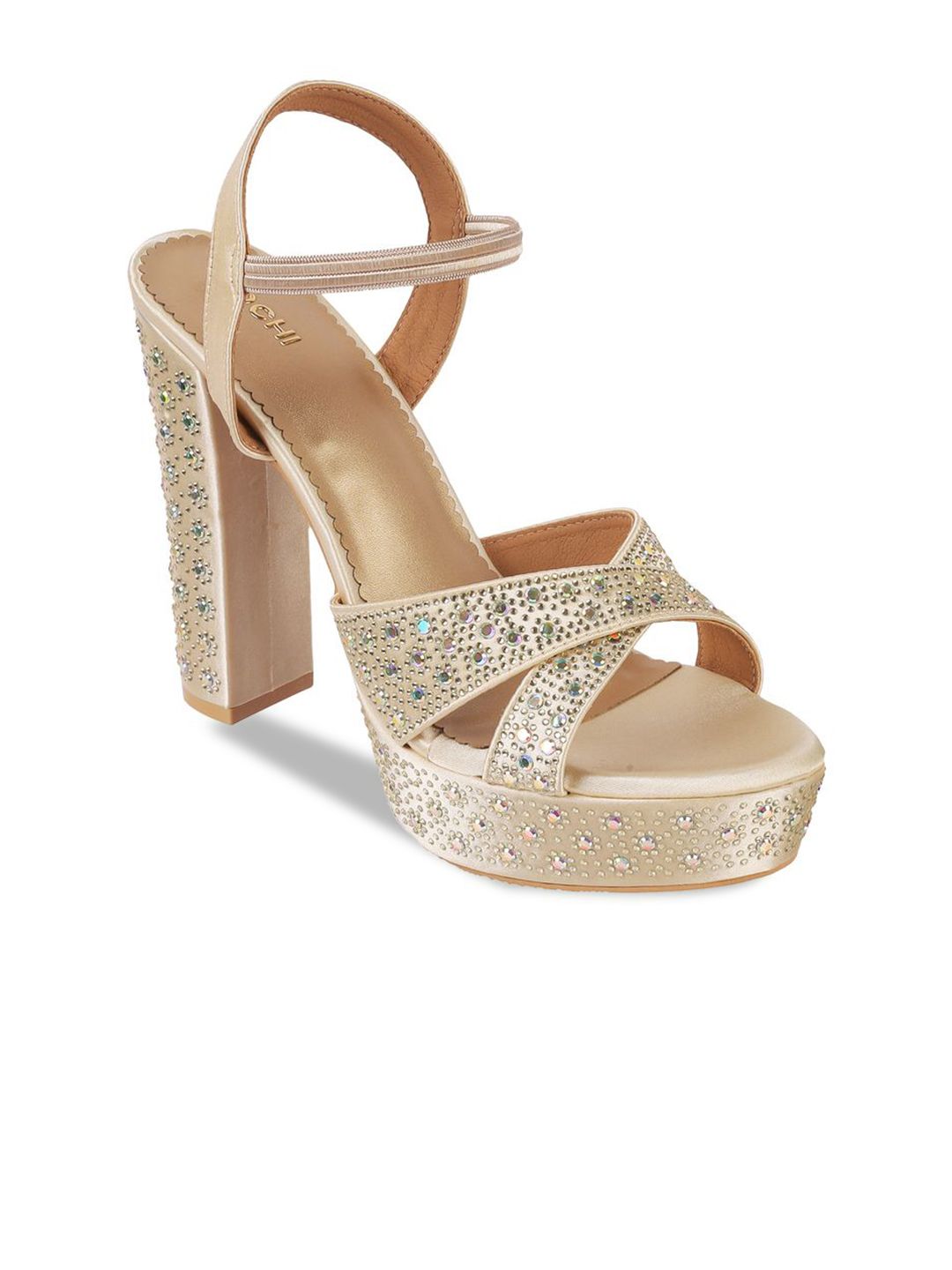 Mochi Women Embellished Party Block Heel Sandals-picture-39