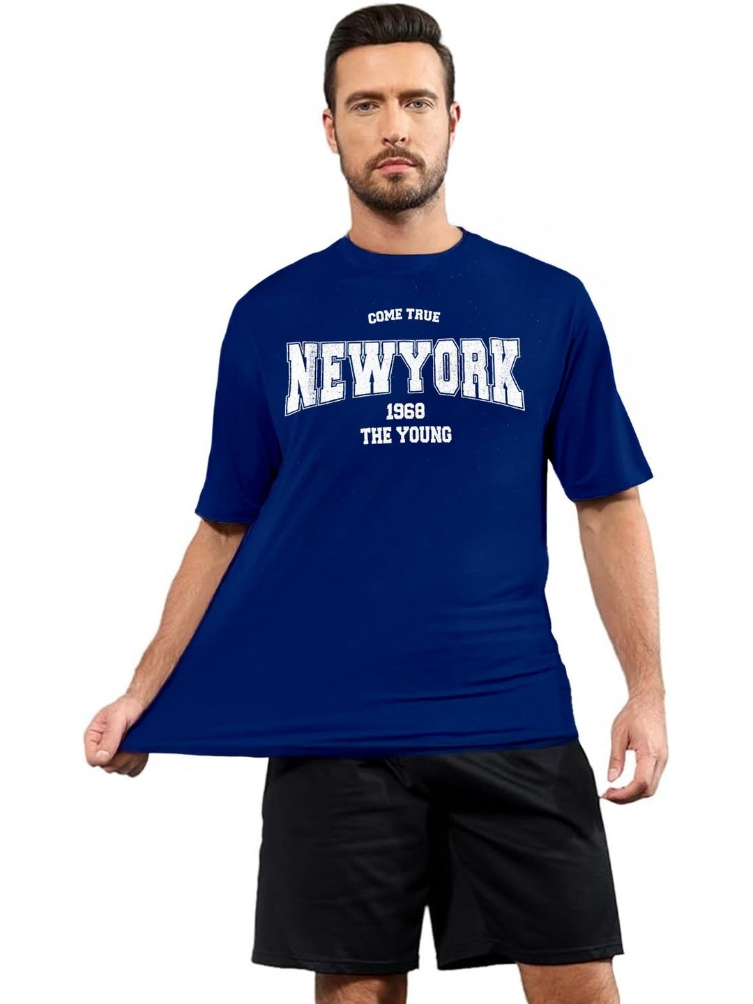 DIAZ Pack Of 2 Typography Printed Cotton Oversized T-shirts-picture-30