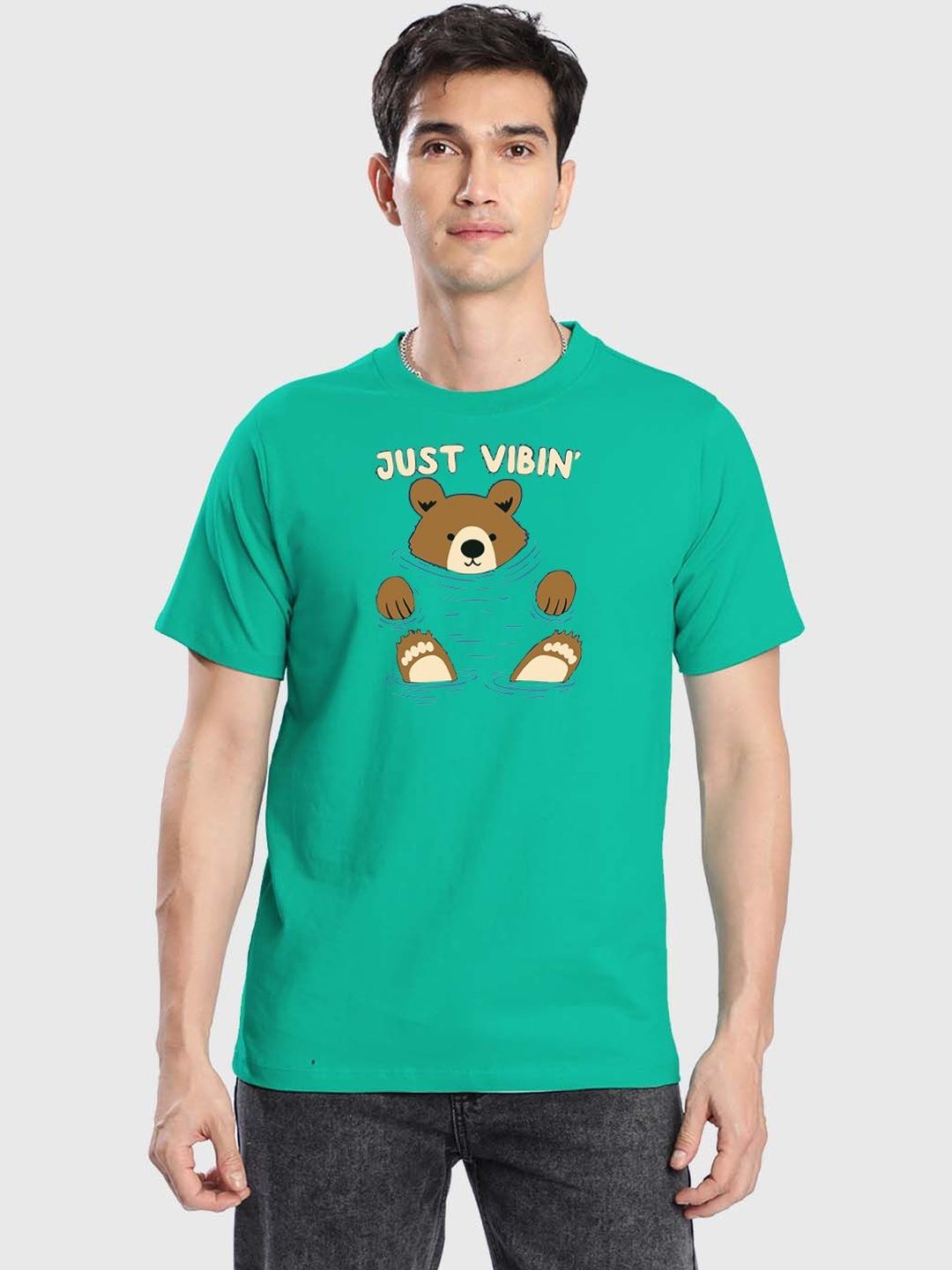 Bene Kleed Men Graphic Printed Round Neck Pure Cotton T-shirt-picture-12