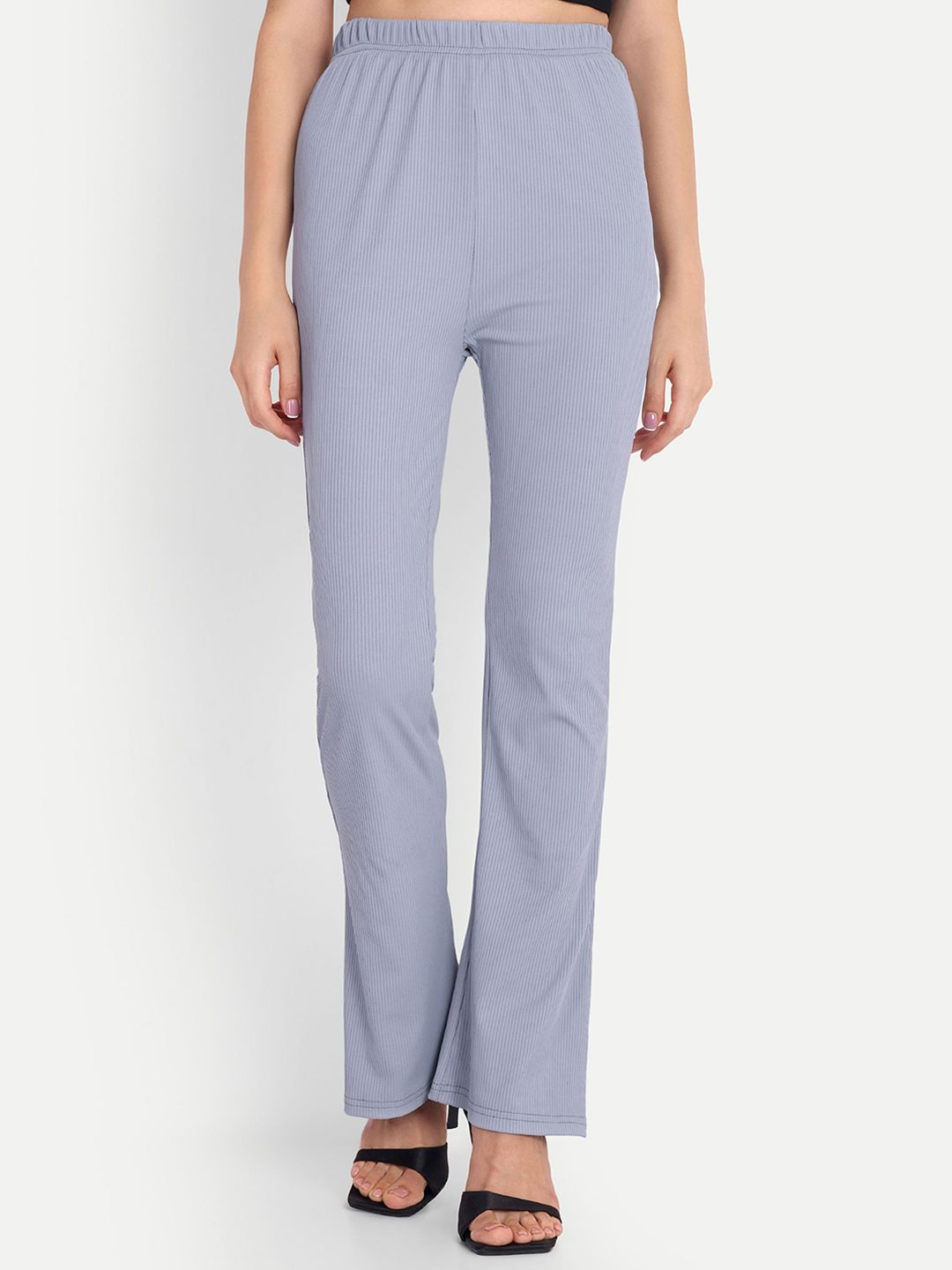 FNOCKS Women Classic Striped High-Rise Cotton Regular Trousers-picture-25