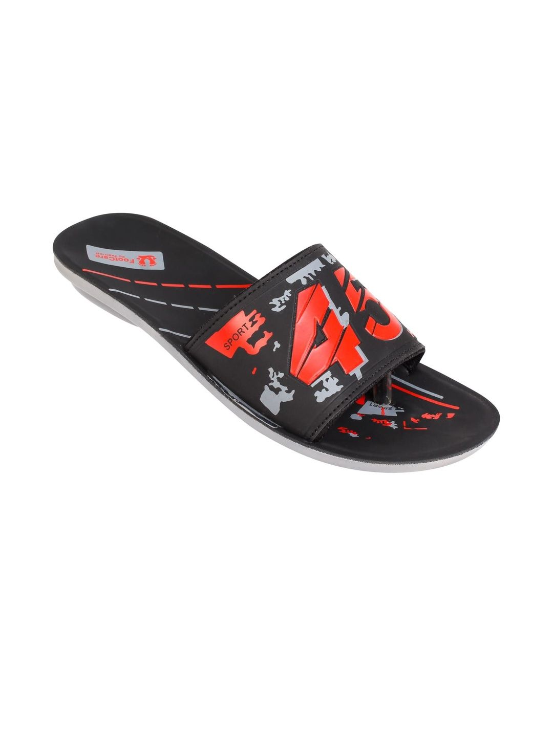 FOOT CARE Men Black PU Sandals-image-25