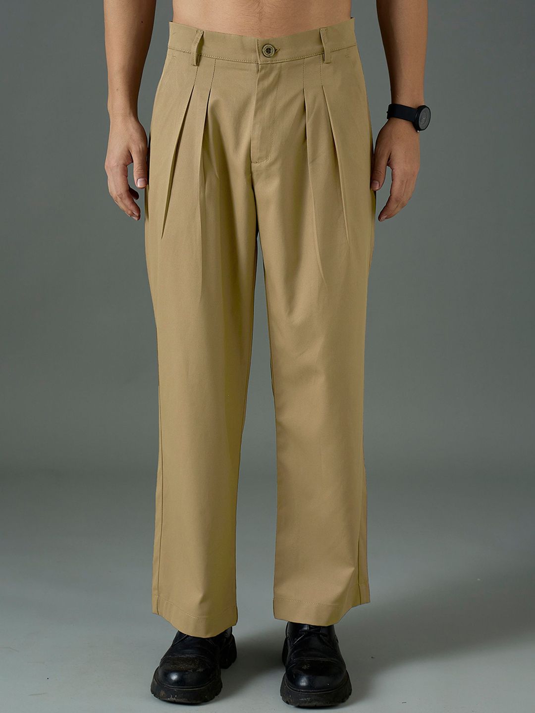 MASCLN SASSAFRAS Men High-Rise Pleated Trousers-picture-41