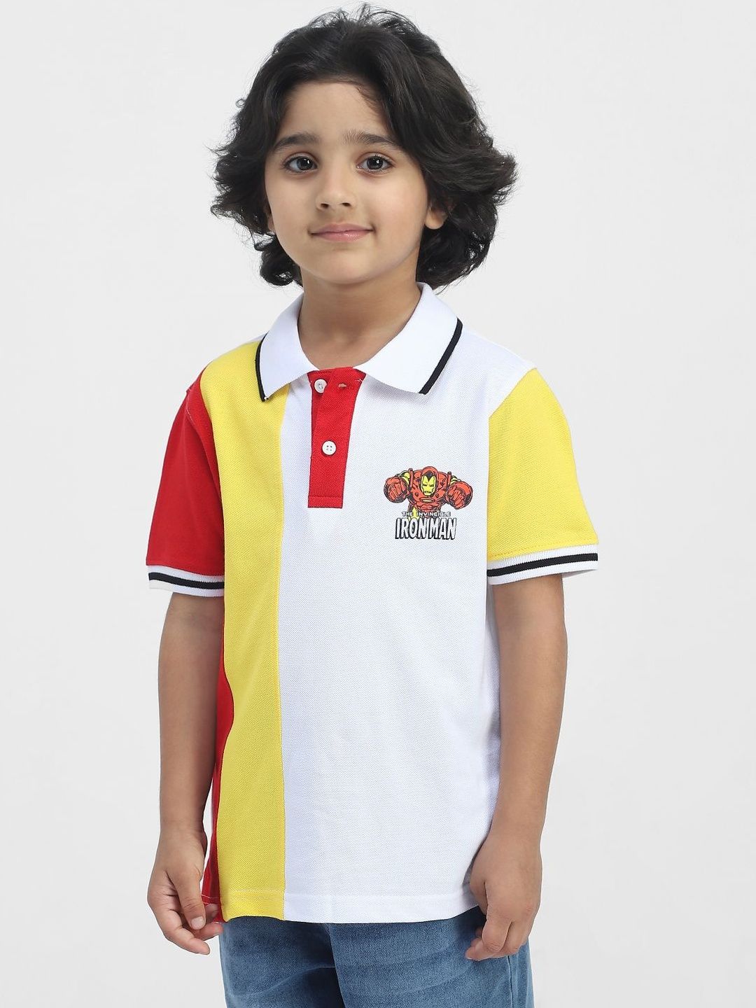 BONKIDS Boys Colourblocked Polo Collar Pockets T-shirt-picture-43